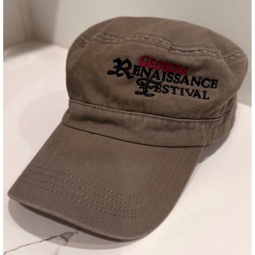 Cap America Georgia Renaissance Festival Cadet Hat Brown Olive Military Cap